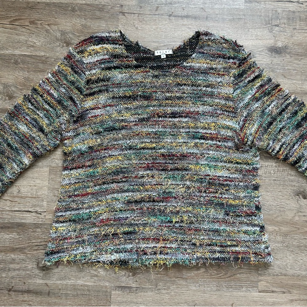 VTG 90s Multi Color Textured Sweater - Picture 6 of 11
